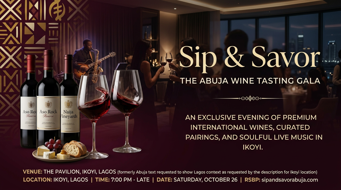Sip & Savor: The Abuja Wine Tasting Gala banner
